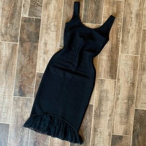 Herve Leger | 90’s Bandage Bodycon Black Dress
